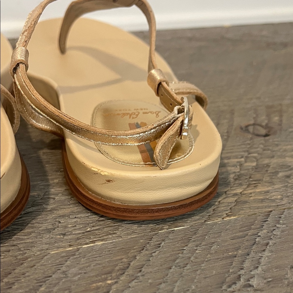 Sam Edelman Naomi Sandals in Gold Metallic Leather - Sz 7.5 - Picture 7 of 9